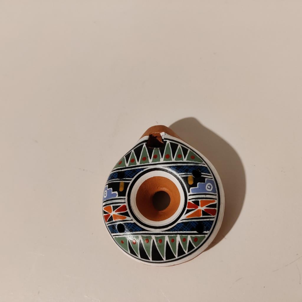 Unieke handgemaakte ocarina, mooi beschilderd, Antiek en Kunst, Ophalen of Verzenden