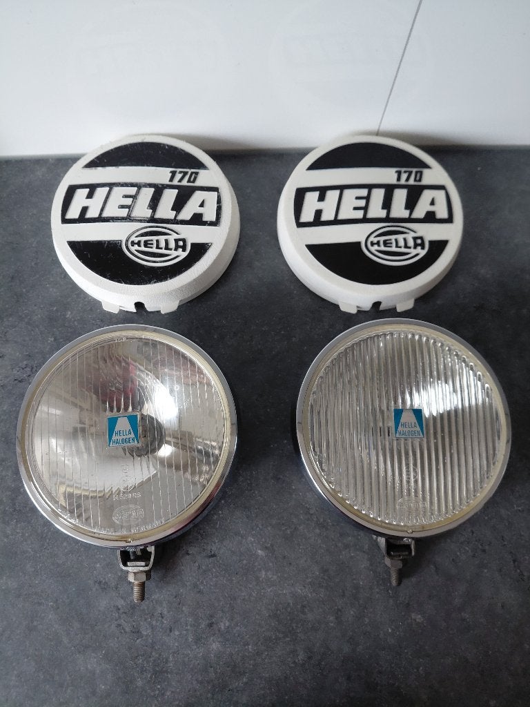 Set Hella 170 Mistlamp + Verstraler Rallye BMW Opel Race, Ophalen of Verzenden, Gebruikt