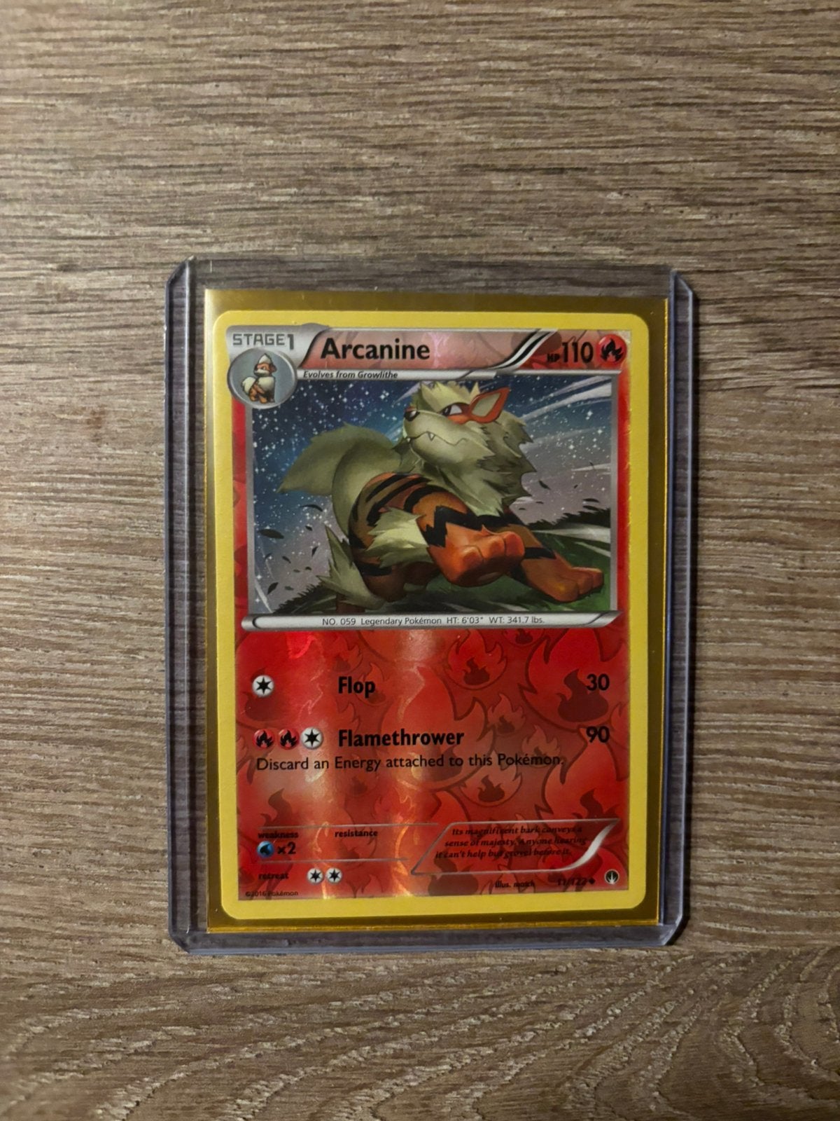 Arcanine Reverse Holo Breakpoint 11/122, Ophalen of Verzenden, Zo goed als nieuw