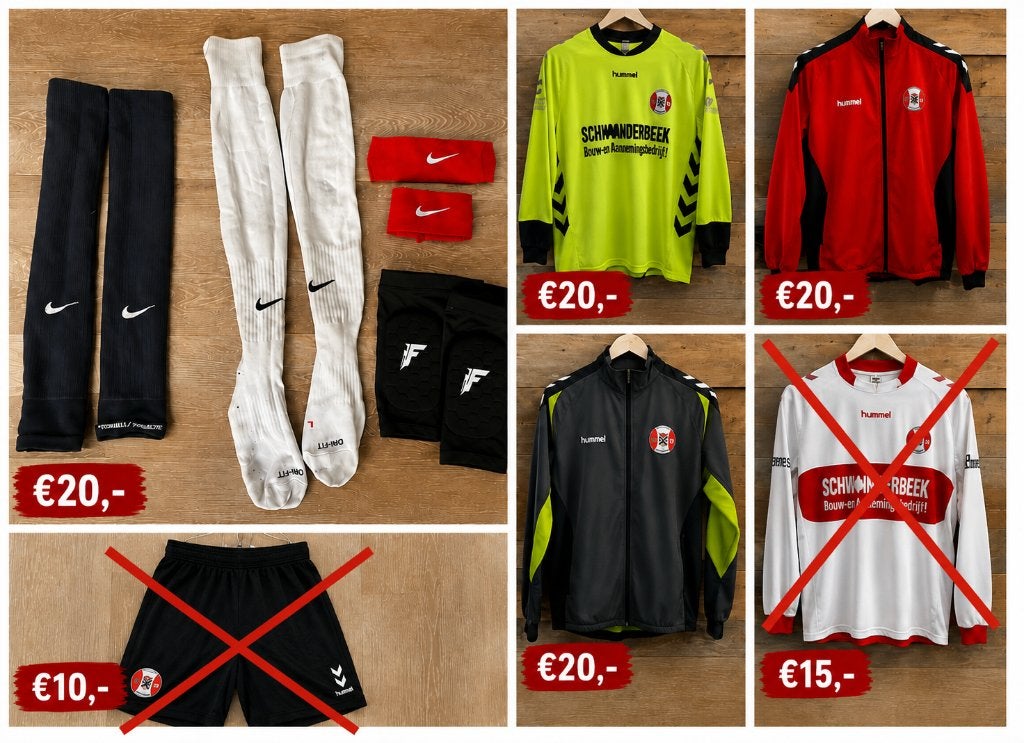 VV Hoogland voetbalpakket Hummel + Nike, Ophalen of Verzenden, Gebruikt, Clubaccessoires
