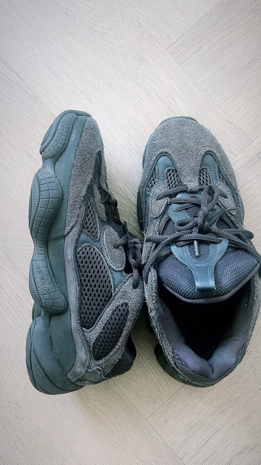 Yeezy 500 Utility Black - Maat 40 2/3, Verzenden, Zwart, Sneakers of Gympen, Zo goed als nieuw