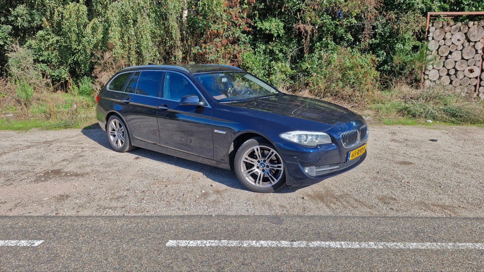 BMW 5-Serie 520D Touring 135KW Aut8 2011 Blauw, Auto's, Achterwielaandrijving, 1995 cc, 2000 kg, Blauw