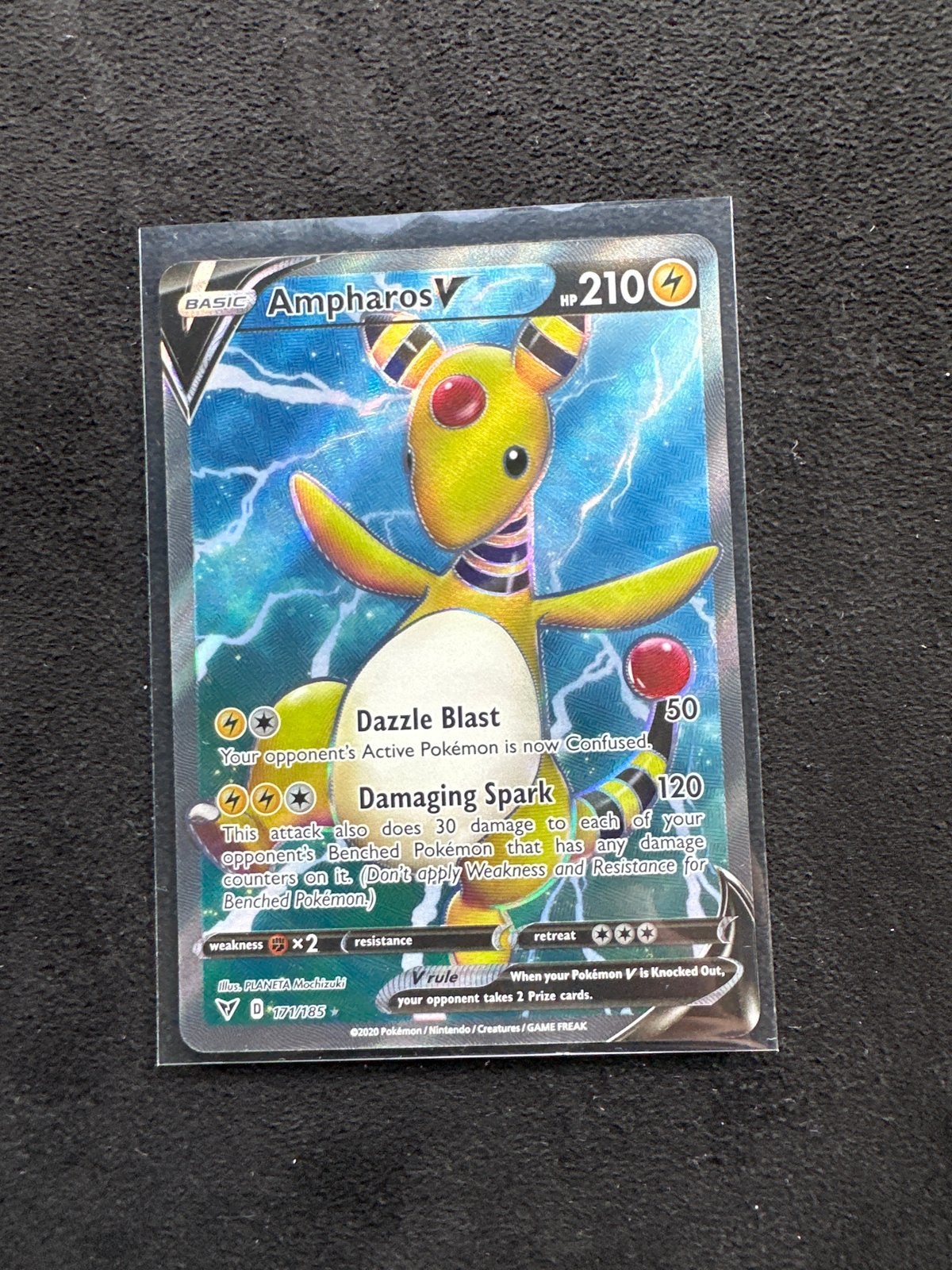 Ampharos V 171/185 - Near Mint Pokémon Kaart, Ophalen of Verzenden, Zo goed als nieuw, Losse kaart, Foil