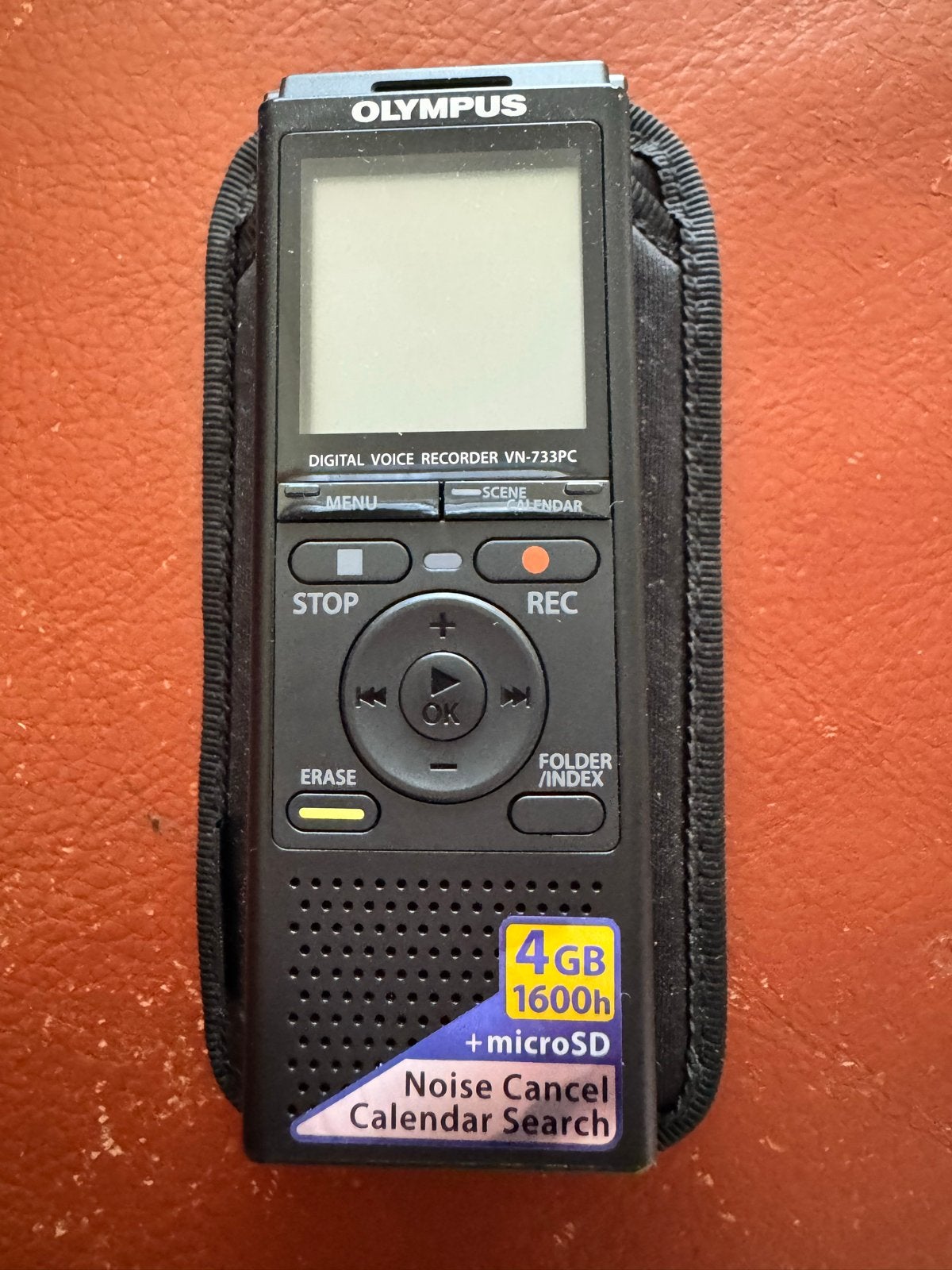 Olympus VN-733PC Digitale Voice Recorder 4GB + microSD, Ophalen of Verzenden, Gebruikt