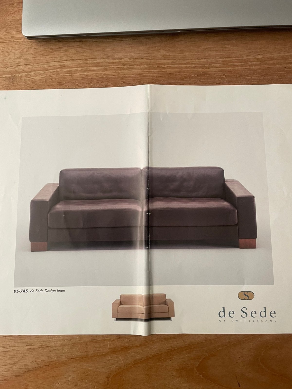 Desede 2,5 zits leren bank, Ophalen, Zo goed als nieuw, Leer, Tijdloos modern