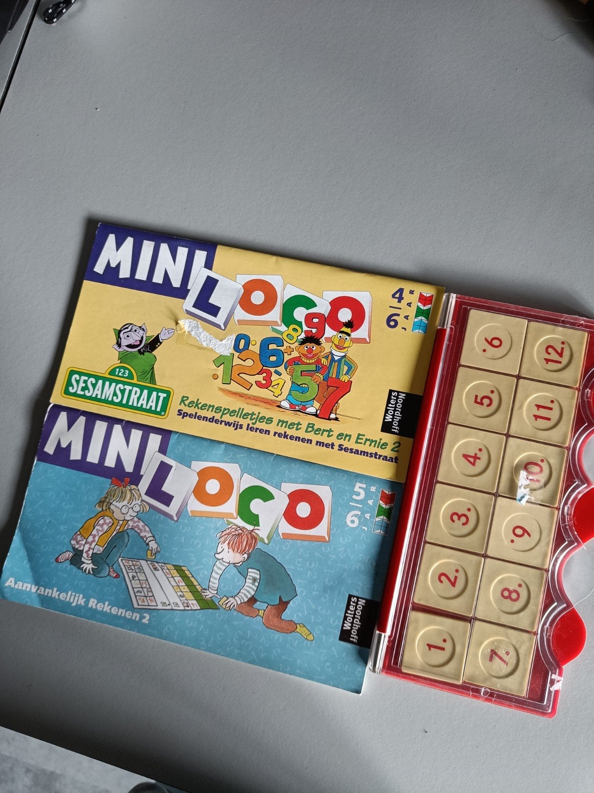 Mini Loco Rekenspelletjes Sesamstraat/Aanvankelijk Rekenen, Ophalen of Verzenden, Gebruikt, Puzzelen