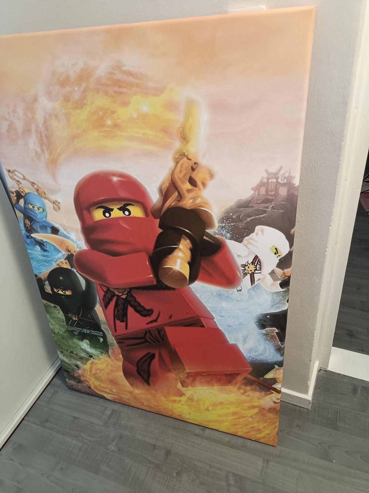 Ninjago canvas 80 bij 120 zo goed als nieuw, Ophalen, Zo goed als nieuw, Schilderij, 100 tot 125 cm
