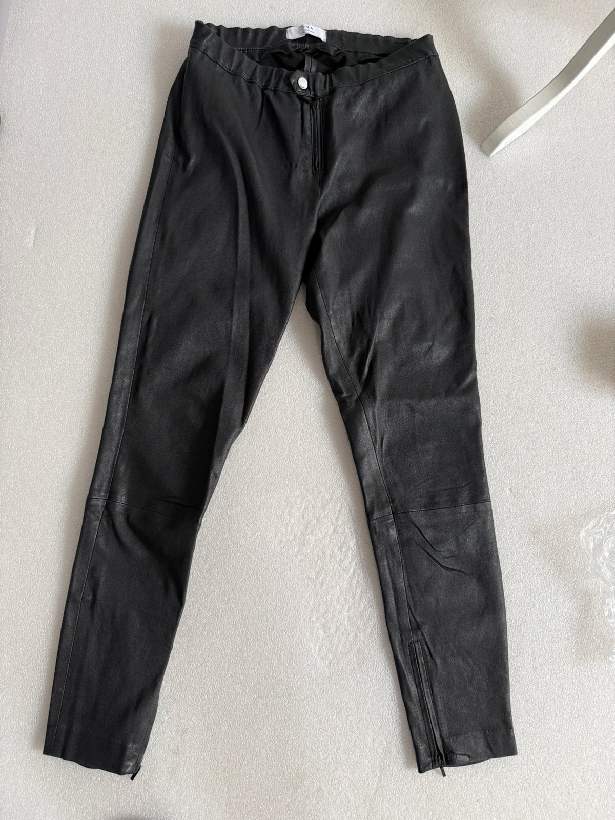 Zzwart leren DNA Amsterdam broek maat 2=S, Zwart, Ophalen of Verzenden, Maat 36 (S), Lang