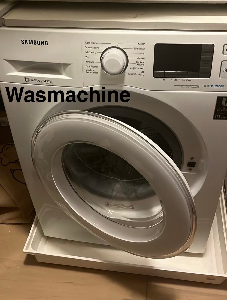 Samsung Wasmachine met EcoBubble Technologie, Ophalen, 6 tot 8 kg, Zo goed als nieuw, 85 tot 90 cm