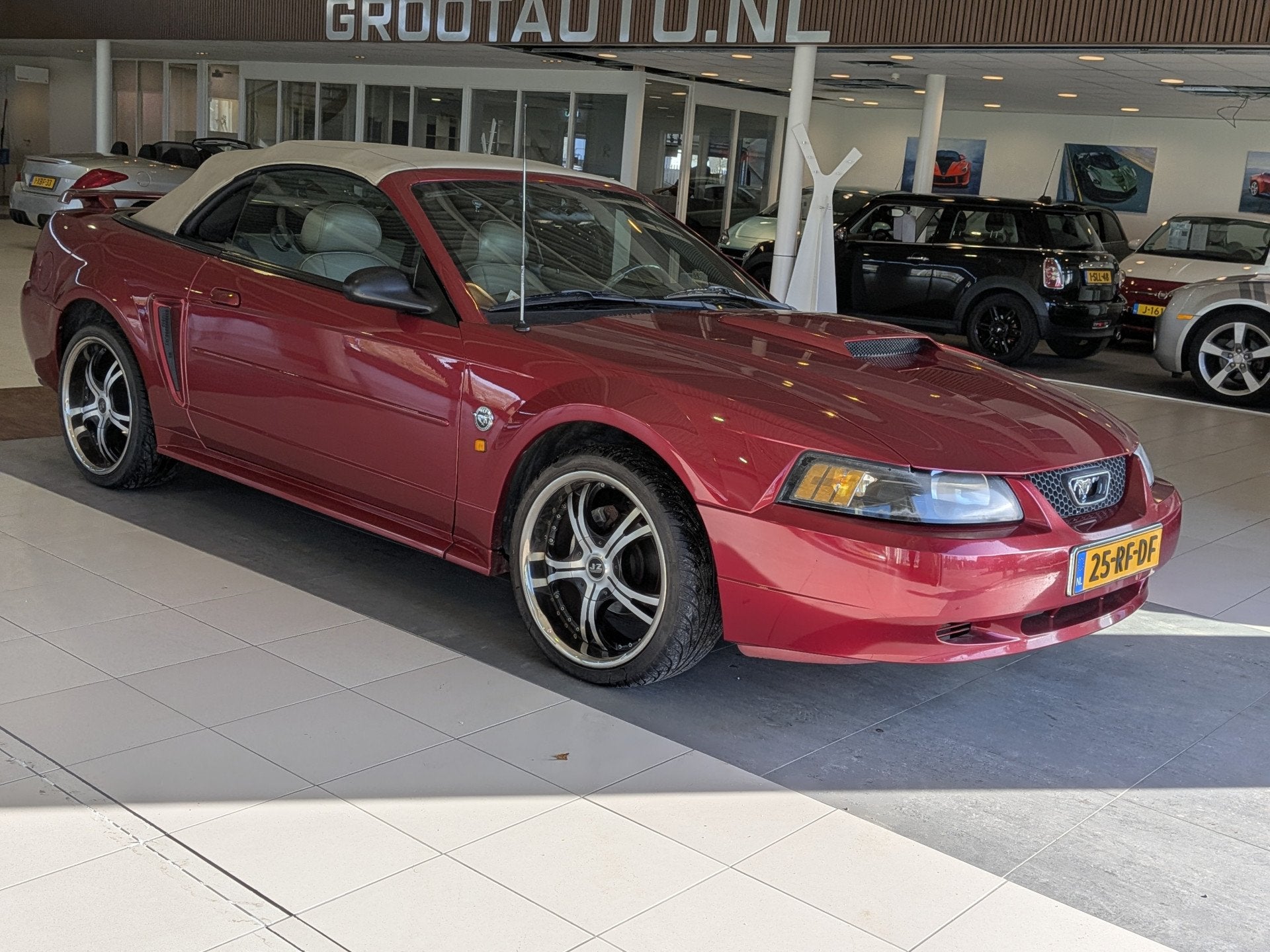 Ford Mustang 3.9 V6 Automaat Airco, Cruise control, Leder, Auto's, Ford, Automaat, Gebruikt, Cabriolet, Leder