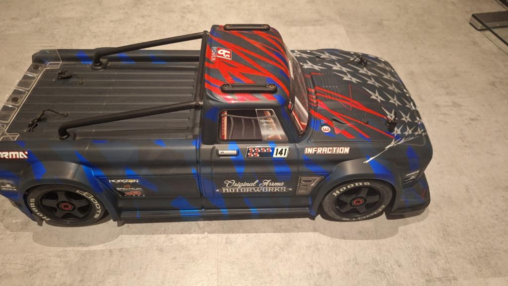 Arrma Infraction 6S BLX 1:7  Truck Blauw, Nieuw, Auto onroad, Overige schalen, Ophalen
