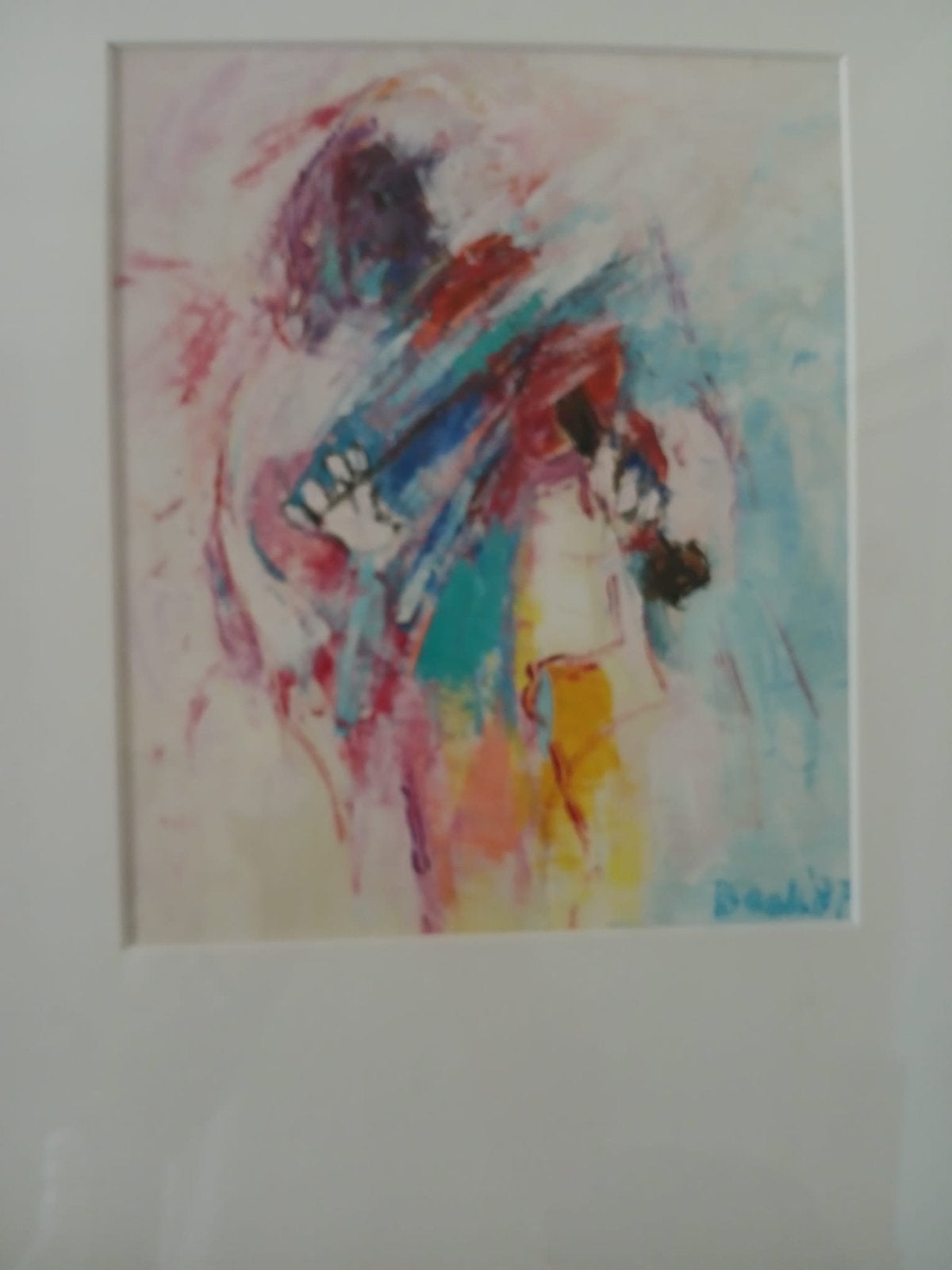 2x Olieverf van Beek (1987) “Violist” 55x45 cm, Ophalen