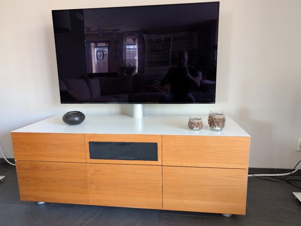 Maatwerk TV / audio meubel met zuil, Ophalen, 150 tot 200 cm, Nieuw, Minder dan 100 cm