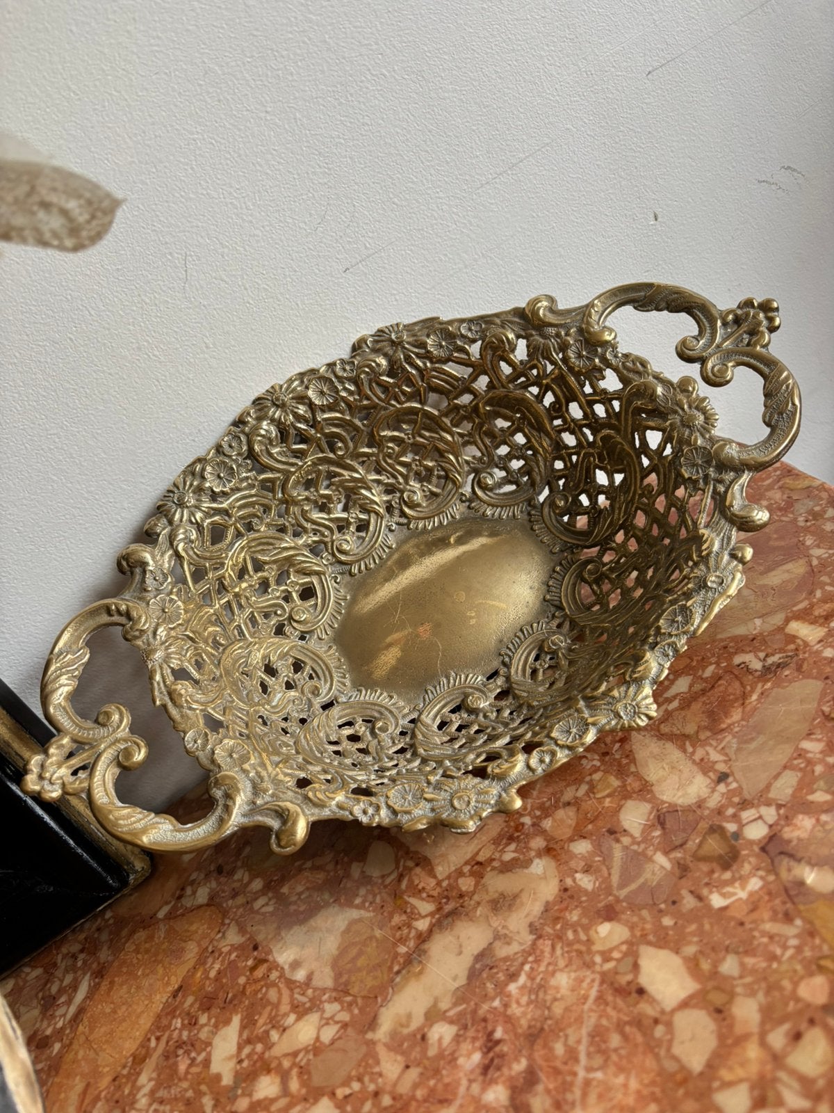 Antiek/vintage koperen schaal Italiaans design fruitschaal, Ophalen of Verzenden, Koper