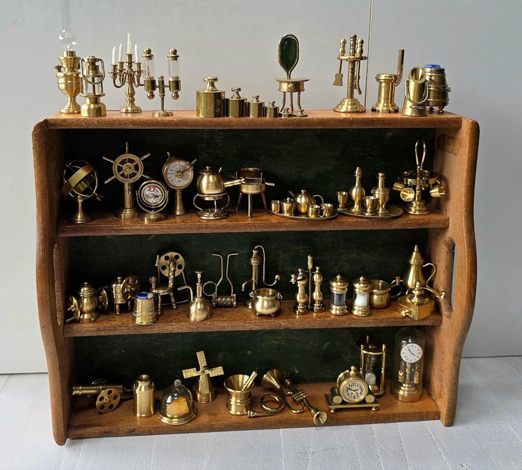 Koperen miniaturen scheepvaart klokkentoren woonaccessoires, Antiek en Kunst, Ophalen