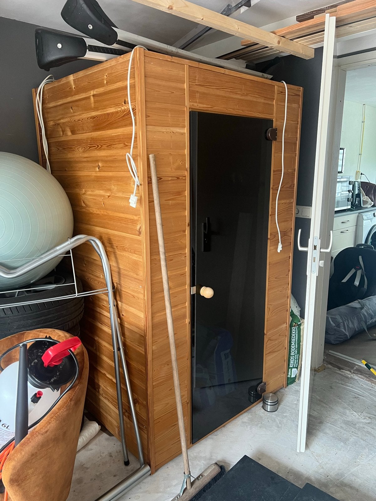 Compacte Infrarood Sauna - 180x110x100 cm, Sport en Fitness, Sauna, Ophalen, Gebruikt, Infrarood, Complete sauna
