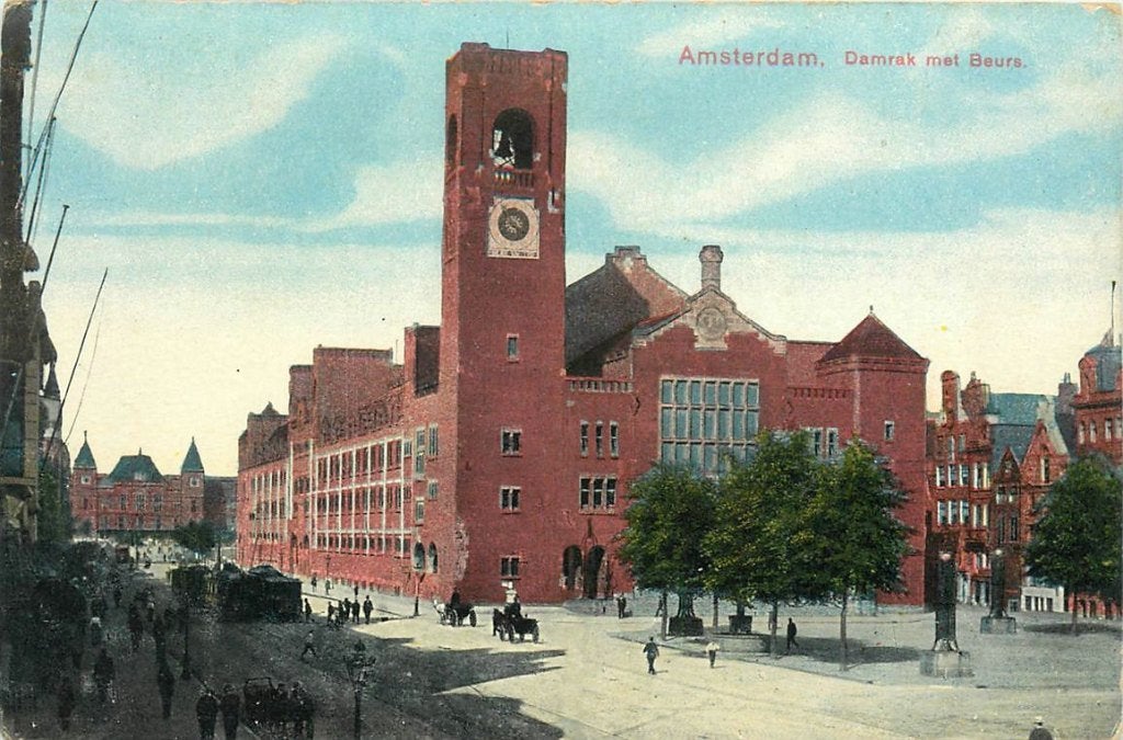 702-022-045 Amsterdam Damrak Met Beurs, Verzenden, Voor 1920, Noord-Holland