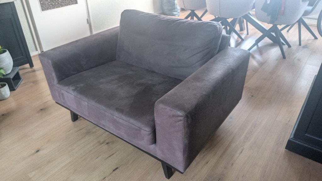 Wehkamp Nous Living loveseat Torino microleer, Ophalen, Gebruikt, 75 tot 100 cm, 100 tot 125 cm