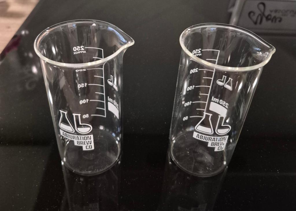 2x bekerglas 250 ml, Ophalen of Verzenden, Zo goed als nieuw, Overige typen