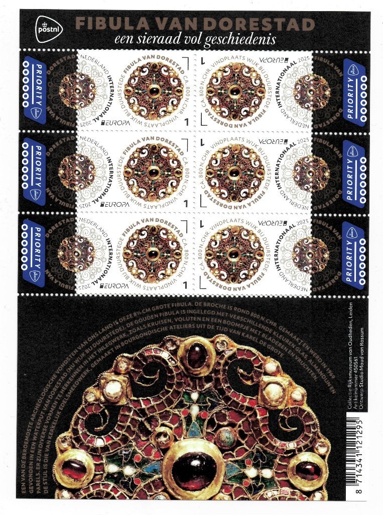 Jaar 2025 NVPH nnb Fibula van Dorestad. PostEurop-zegel 2025, Ophalen of Verzenden, Na 1940, Postfris