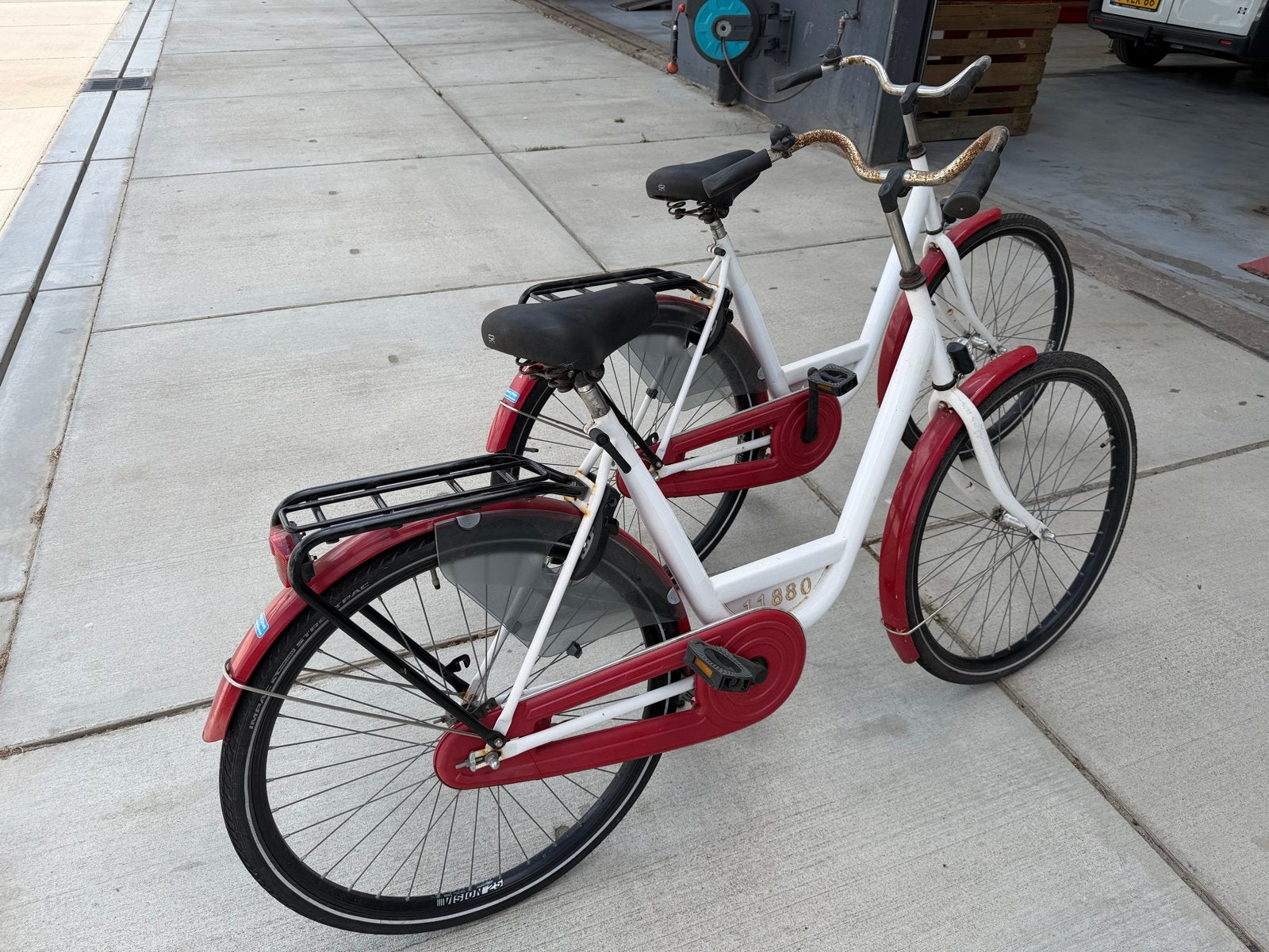 Robuuste stationsfiets/leenfiets met slot en verlichting, Terugtraprem, Versnellingen, Ophalen, Overige merken