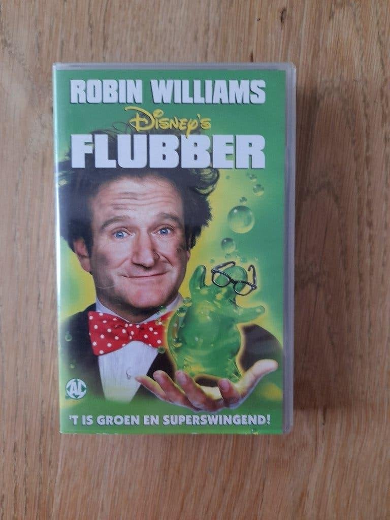 VHS Disney video band "Flubber" van Robin Williams, Gebruikt, Alle leeftijden, Kinderprogramma's en -films, Overige typen