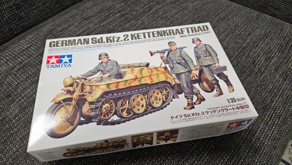 TAMIYA 1/35 scale Sd.Kfz.2 Kettenkraftrad, Hobby en Vrije tijd, 1:32 tot 1:50, Overige typen, Nieuw, Ophalen of Verzenden