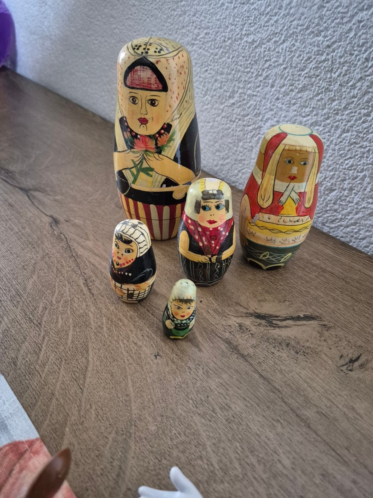 Vintage Matroesjka-pop 5-in-1 Hollandse kleding, Verzamelen, Ophalen of Verzenden, Gebruikt
