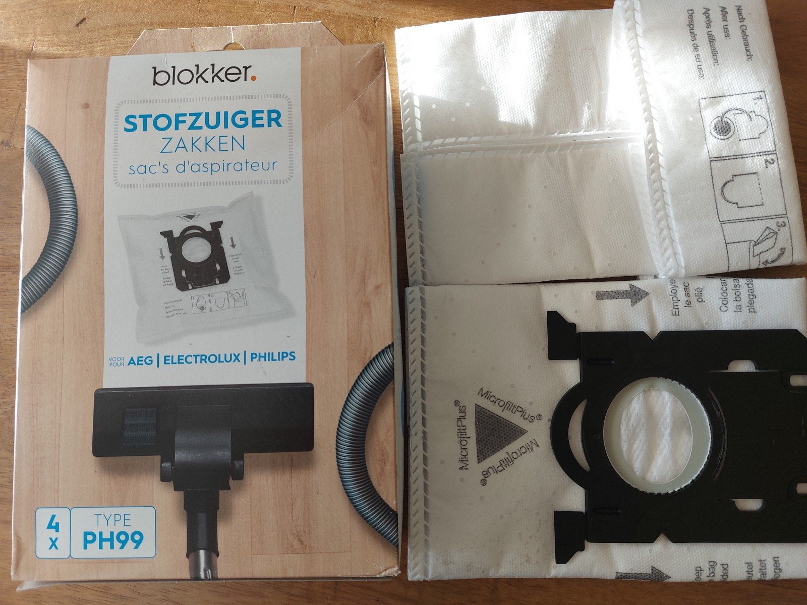 Blokker Stofzuigerzakken Type PH99:AEG, Electrolux, Philips, Witgoed en Apparatuur, Nieuw, Sledestofzuiger, Ophalen, Stofzak