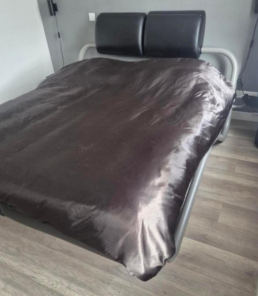 Luxe 2‑persoons Waterbed 180 x 200 – Topcomfort compleet, Verstelbaar, Zwart, Tweepersoons, Ophalen of Verzenden