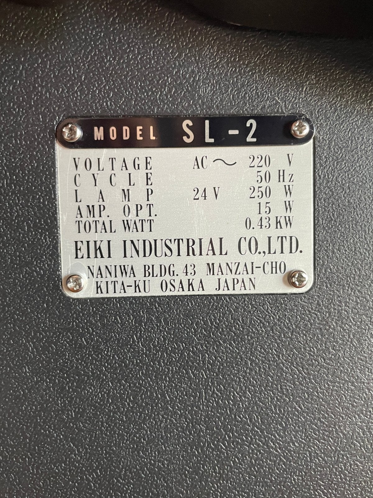 EIKI SL-2 Super Slot-Load 16mm Filmprojector met Geluid, Ophalen of Verzenden, Gebruikt