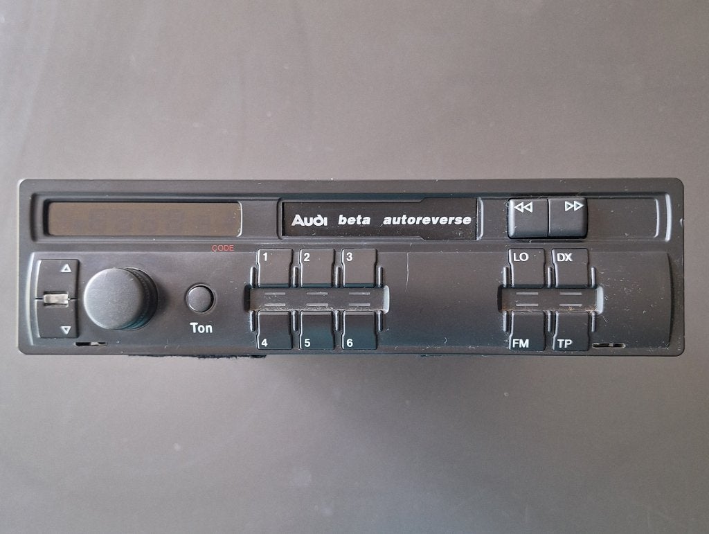 Audi Beta CC autoreverse Alpine auto-radio youngtimer, Ophalen of Verzenden, Gebruikt