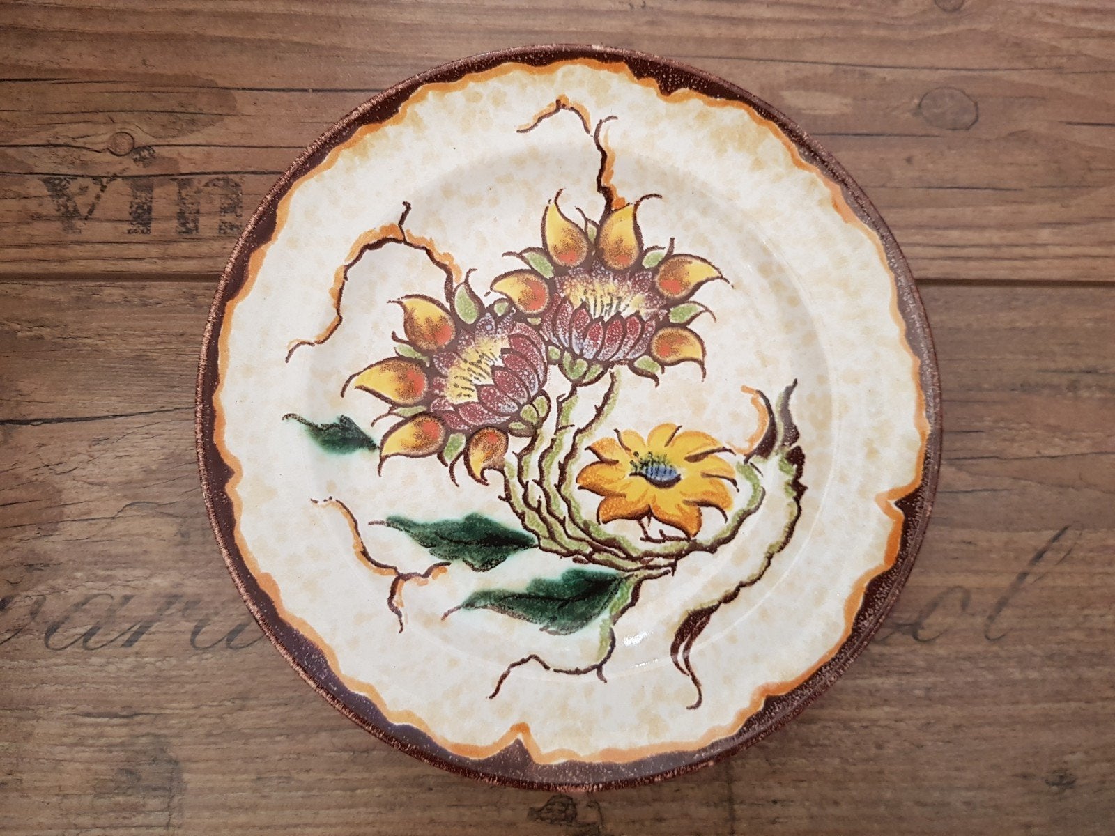 Wandbord zenith gouda lia met zonnebloemen, Antiek en Kunst, Ophalen of Verzenden