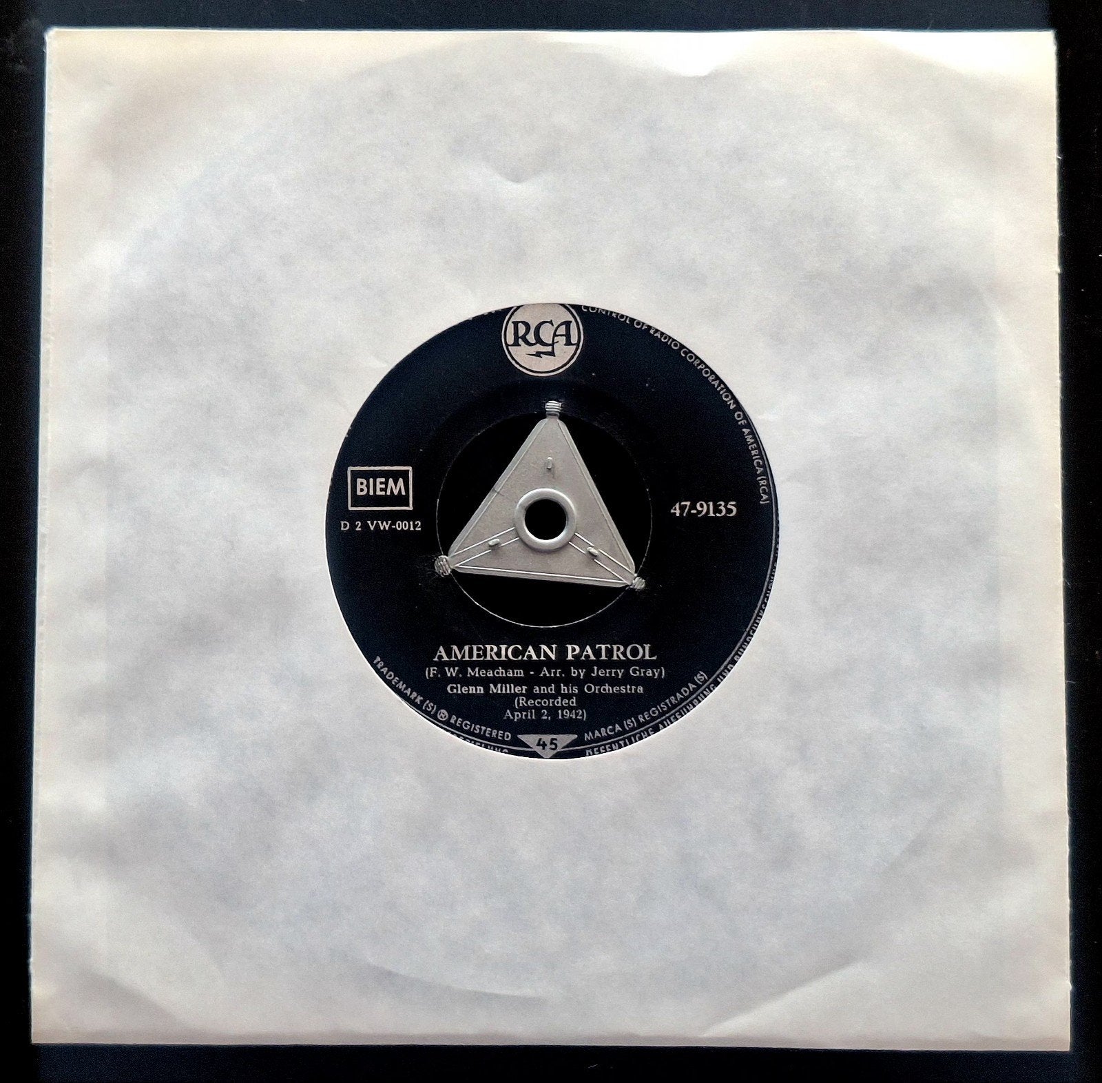 7"/SINGLE  GLENN MILLER ORCHESTRA - American Patrol, Ophalen of Verzenden, Gebruikt