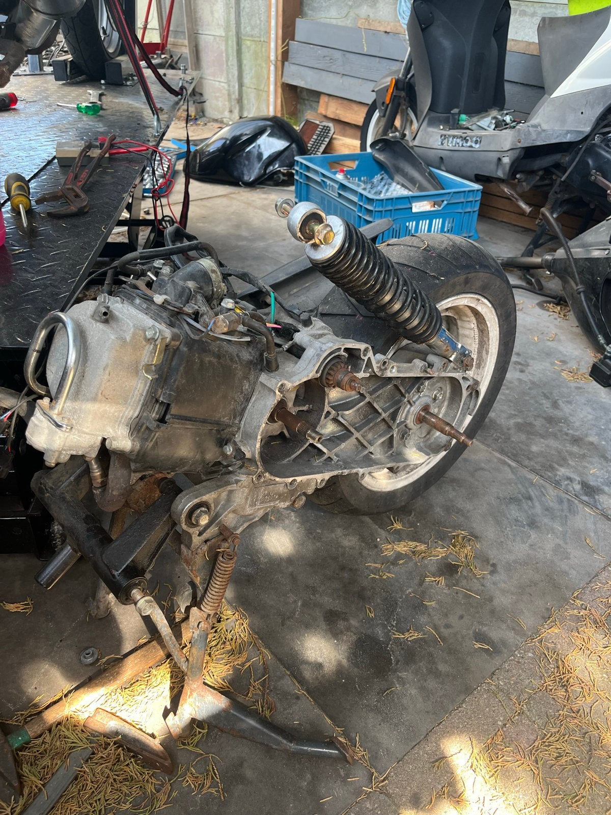 Incompleet Kymco blok met 12 inch velg, Ophalen, Gebruikt, Blok, Kymco