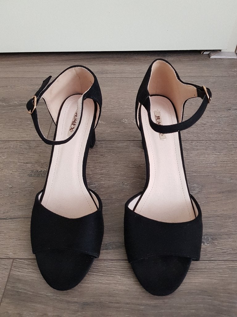 Sandalen / pumps / schoenen voor dames -- maat 40 -- Jumex, Zwart, Zo goed als nieuw, Jumex, Sandalen of Muiltjes
