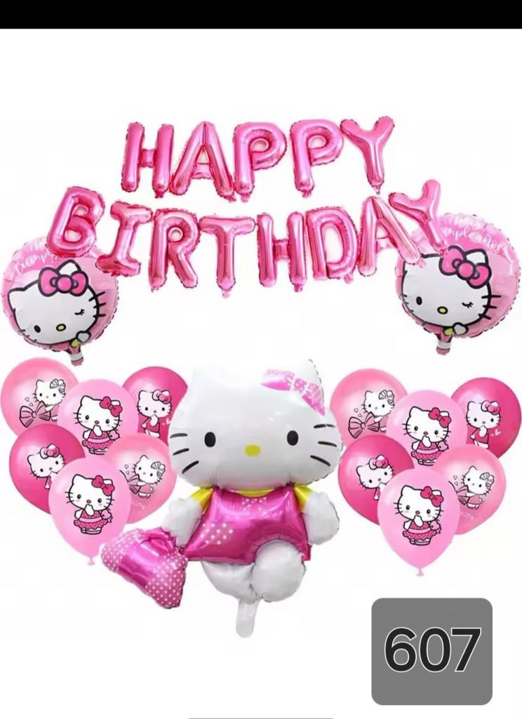 Nieuwe Hello Kitty Verjaardagsballonnen Set, Ophalen of Verzenden, Nieuw, Versiering, Verjaardag