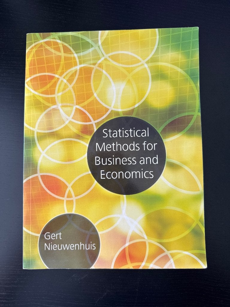 Statistical methods for business and economics, Boeken, Ophalen of Verzenden, Beta, Zo goed als nieuw, WO