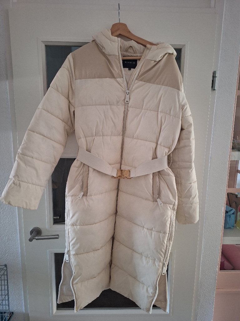 Winterjas Nikkie maat 40, Wit, Nikkie, Gedragen, Ophalen