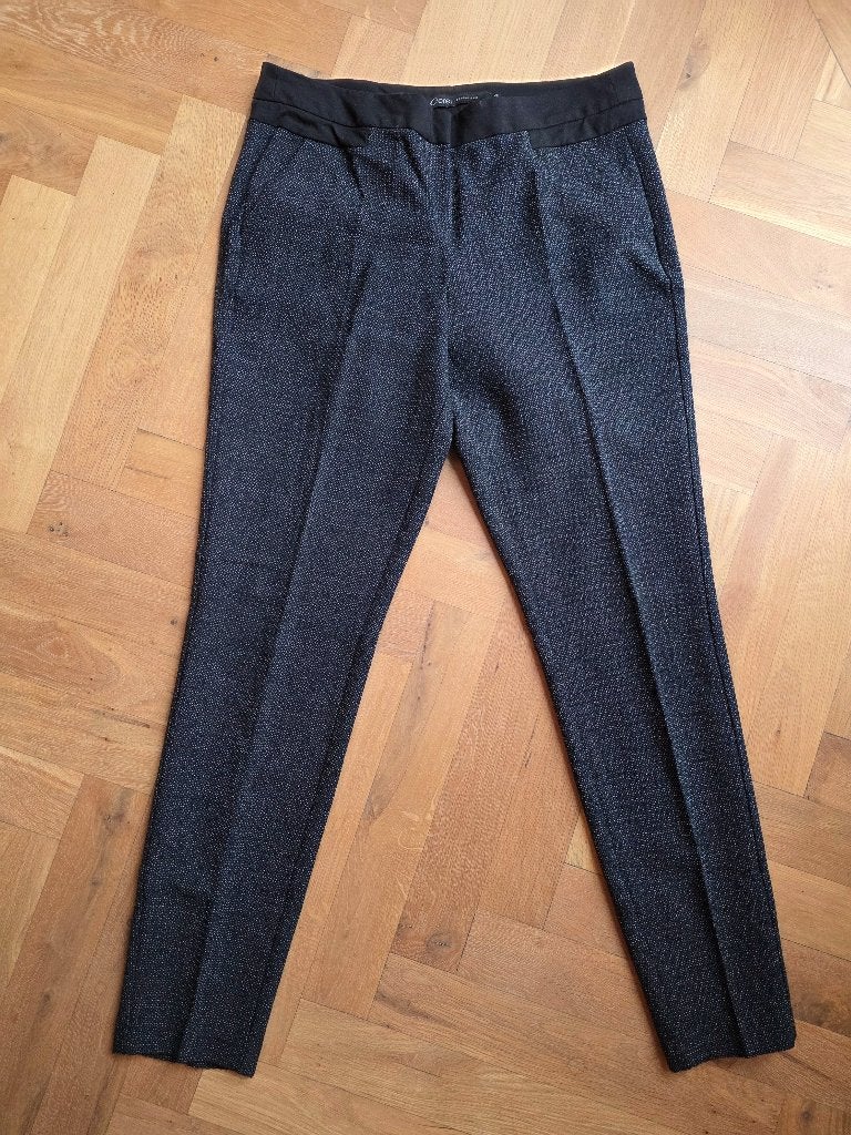 Zwart-grijze damespantalon - Corel - maat 40, Kleding | Dames, Zwart, Ophalen of Verzenden, Zo goed als nieuw, Lang