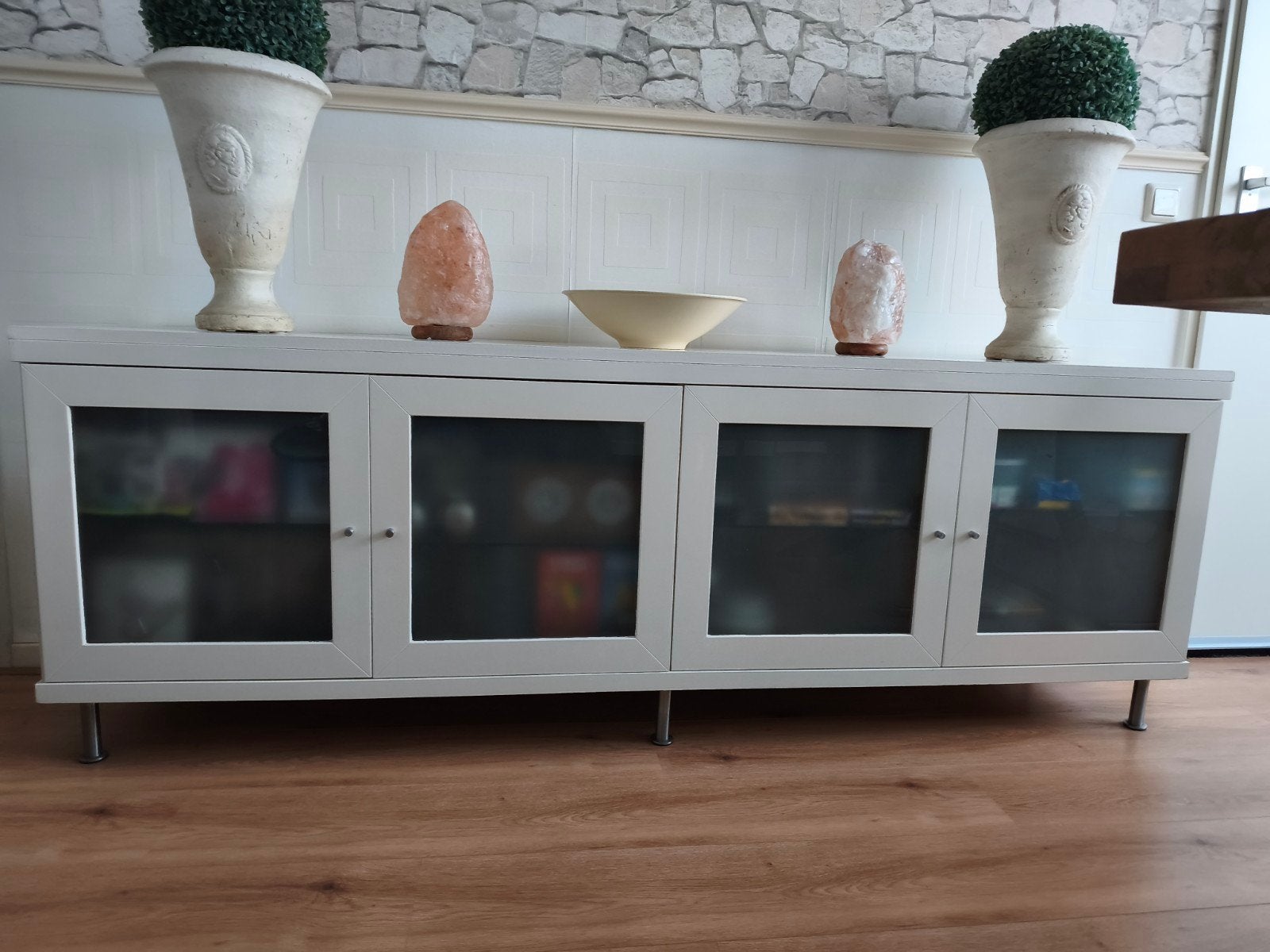 Wit Dressoir GRATIS AF TE HALEN !!, Ophalen, Modern minimalistisch, 200 cm of meer, Glas