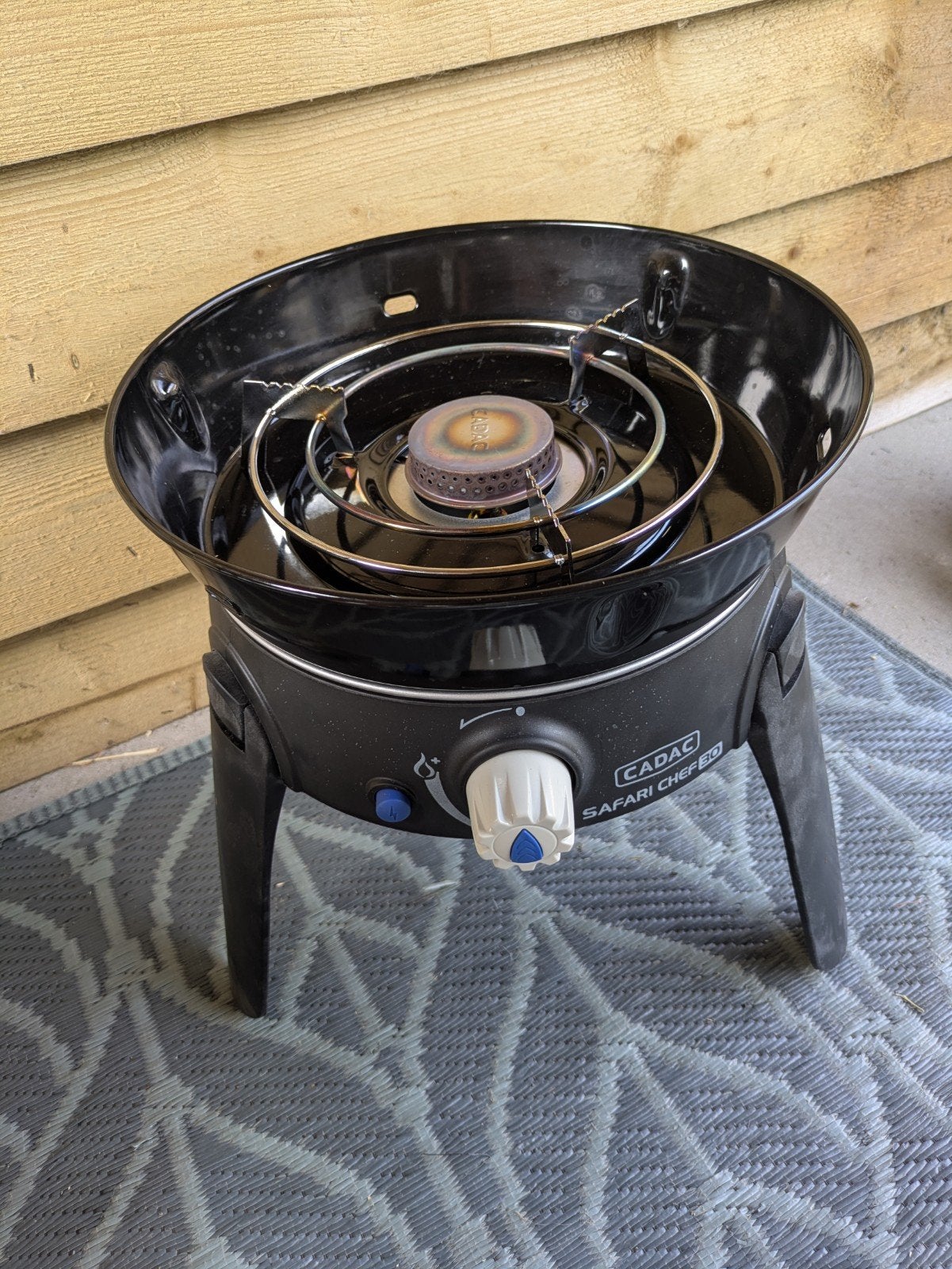 Cadac Safari Chef 30LP complete set. Weinig gebruikt., Tuin en Terras, Gasbarbecues, Ophalen of Verzenden, Zo goed als nieuw