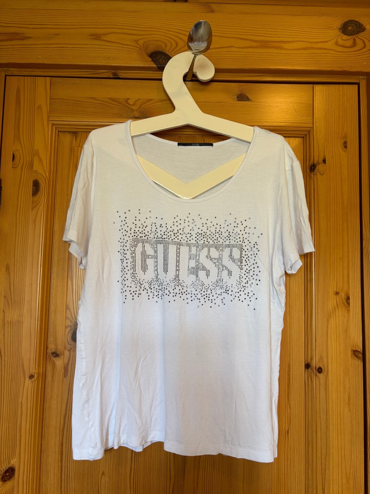 T-shirt wit guess oto 52 lengte 62, Kleding | Dames, Wit, Maat 42/44 (L), Ophalen of Verzenden, Zo goed als nieuw