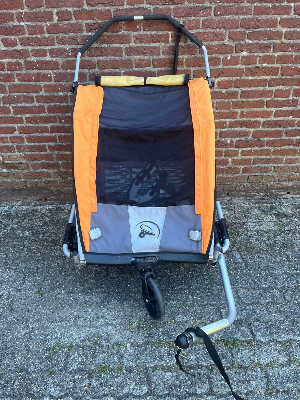 BX Trailer kinderkar met afdekhoes, Ophalen, Opvouwbaar, Zo goed als nieuw, Kinderkar