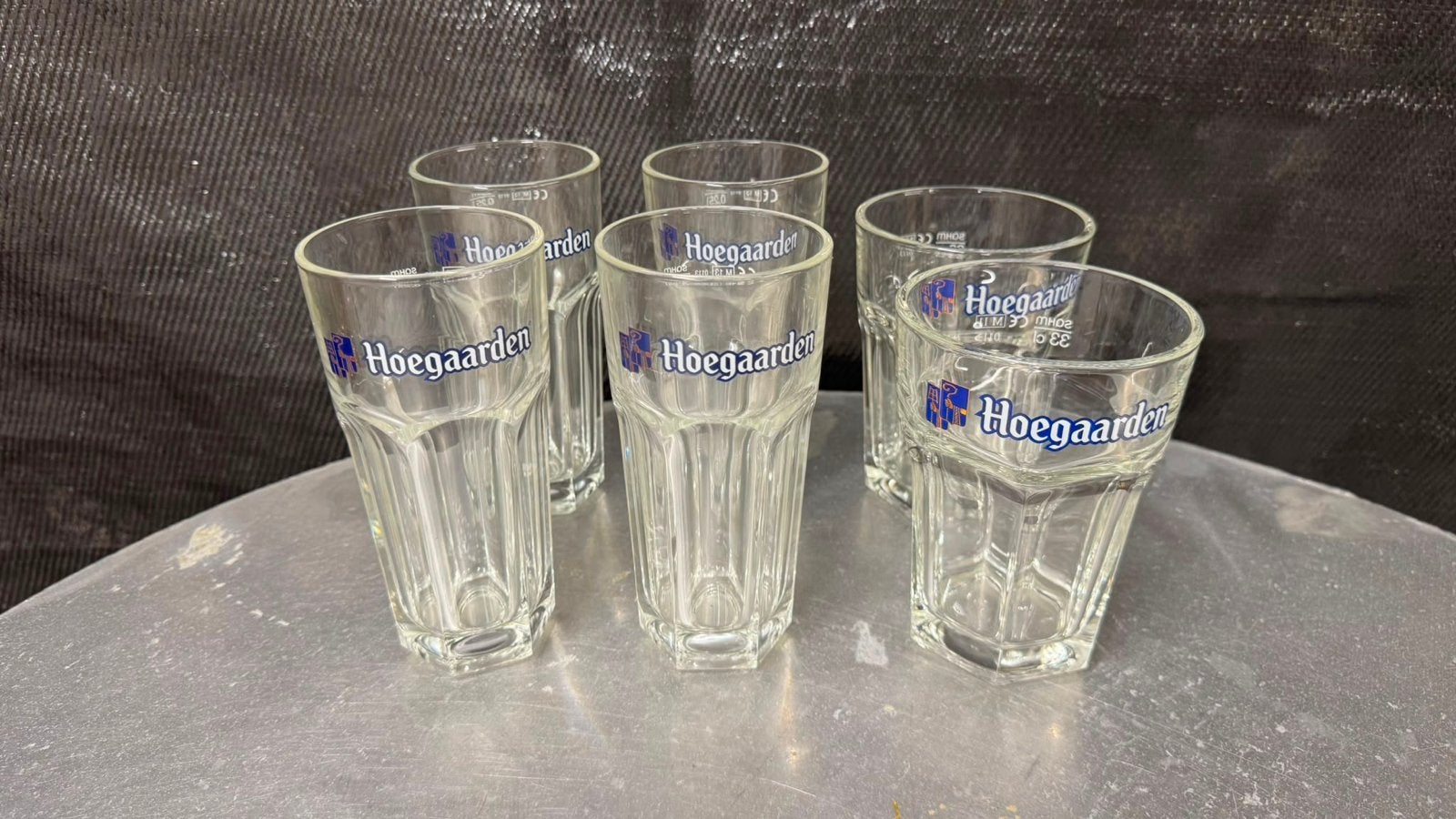 Hoegaarden Bierglazen - 4x 25cl en 2x 33cl, Ophalen