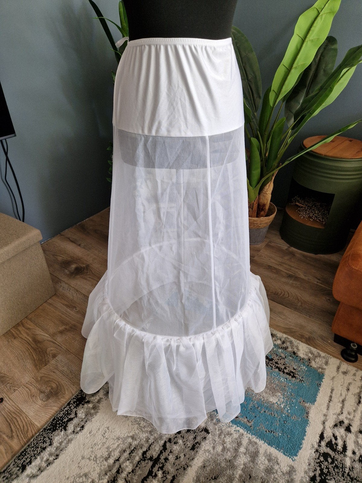 Hoepelrok Bianco Evento 2 ringen, omtrek 220cm, maat 38/4XL, Wit, Ophalen of Verzenden, Accessoires, Bianco Evento