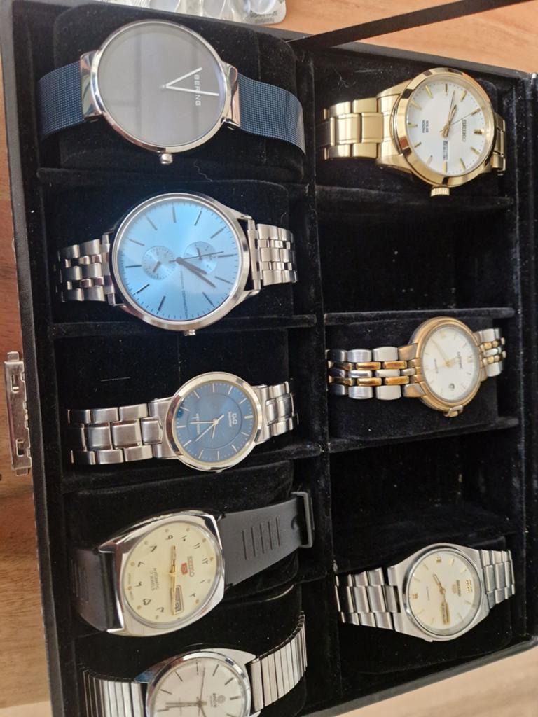 Horloges o.a seiko, Ophalen of Verzenden, Zo goed als nieuw, Staal, Overige merken