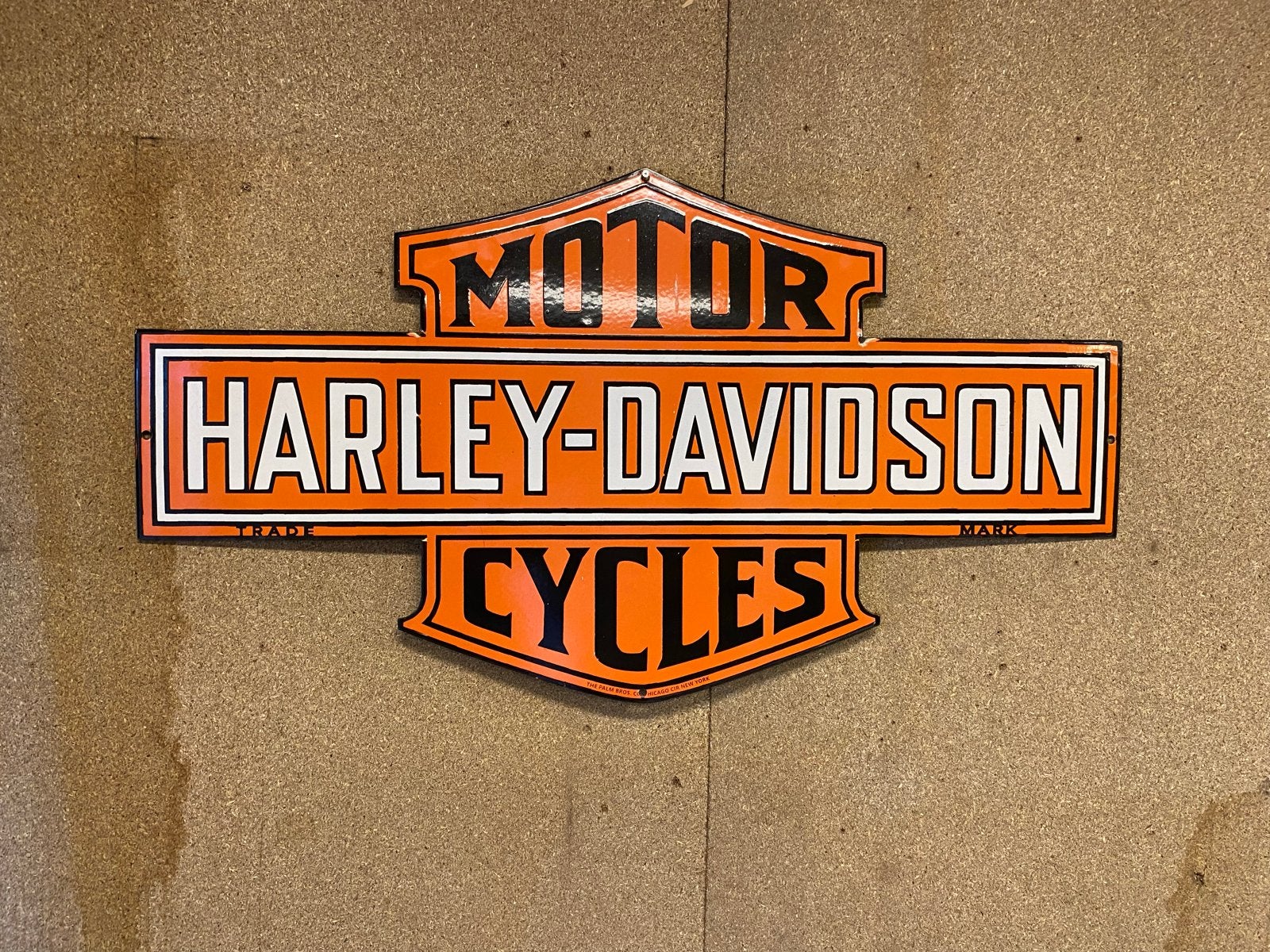 Grote Harley-Davidson Motor Cycles Emaille Bord, Motoren, Ophalen