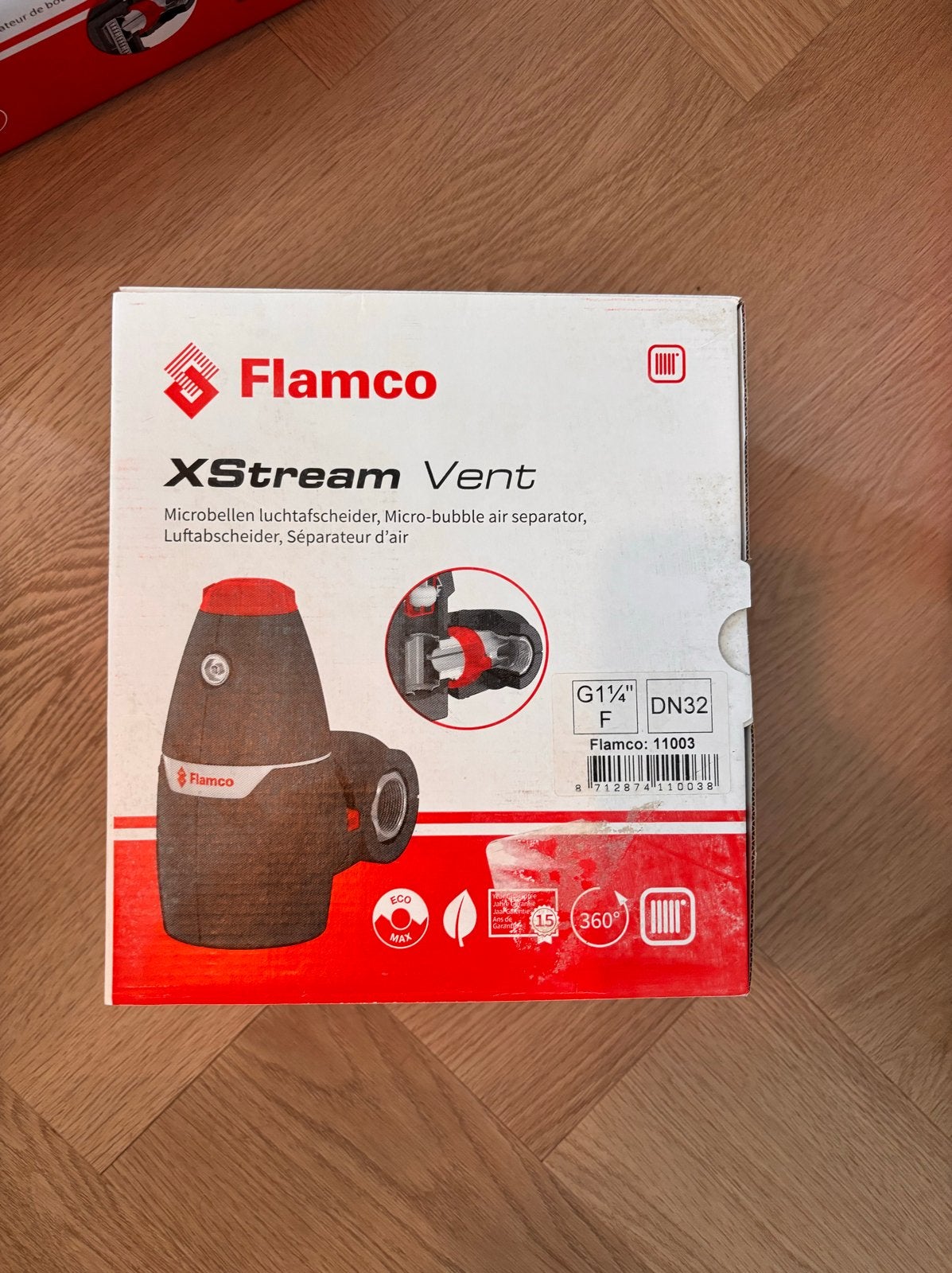 Flamco XStream Vent Microbellen Luchtafscheider G1¼" DN32, Doe-het-zelf en Verbouw, Sanitair, Ophalen of Verzenden, Nieuw