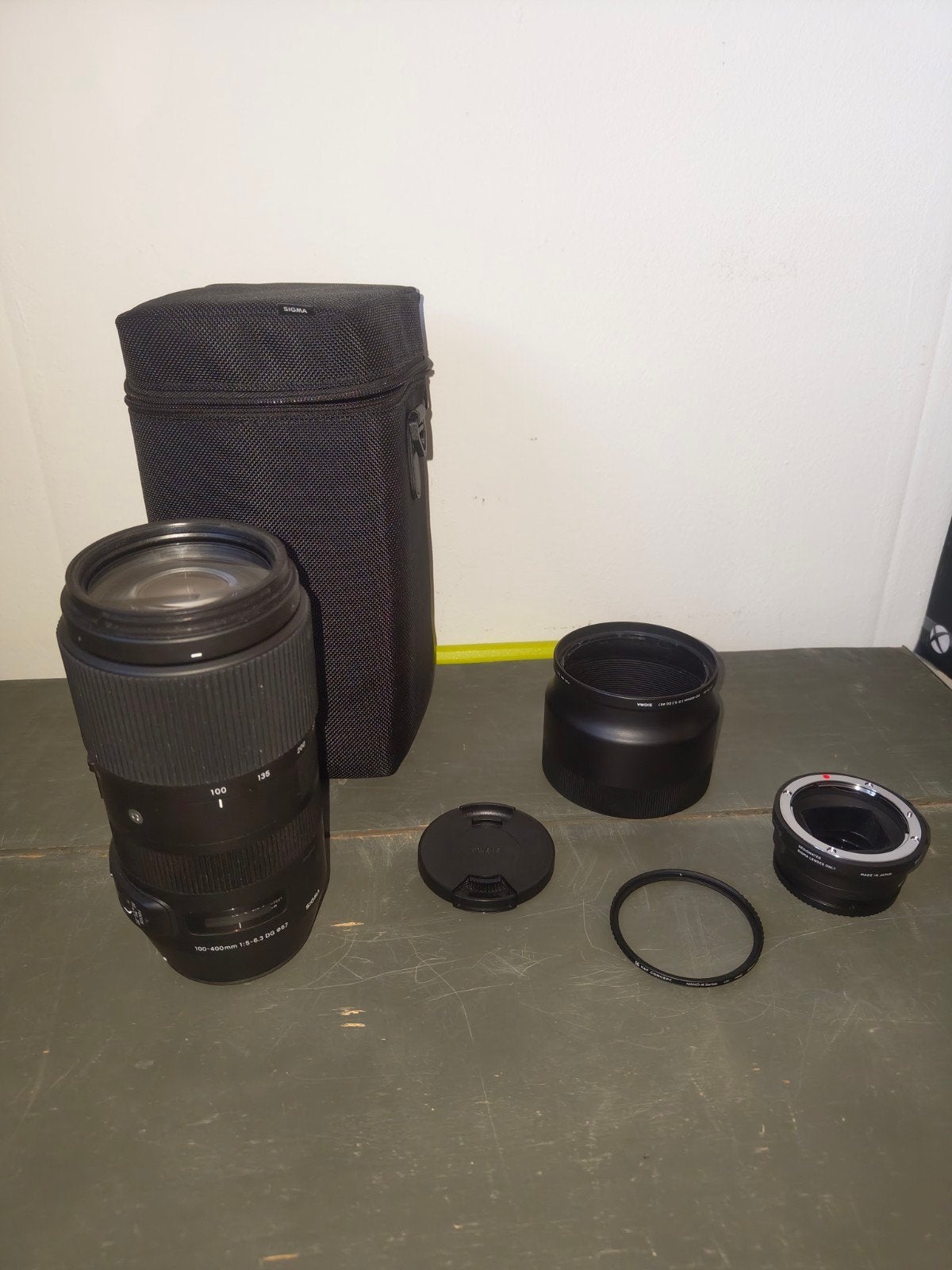 Sigma 100-400mm DG FE lens met adapter voor Sony Fullframe, Audio, Tv en Foto, Fotografie | Lenzen en Objectieven, Beschermhoes/tas